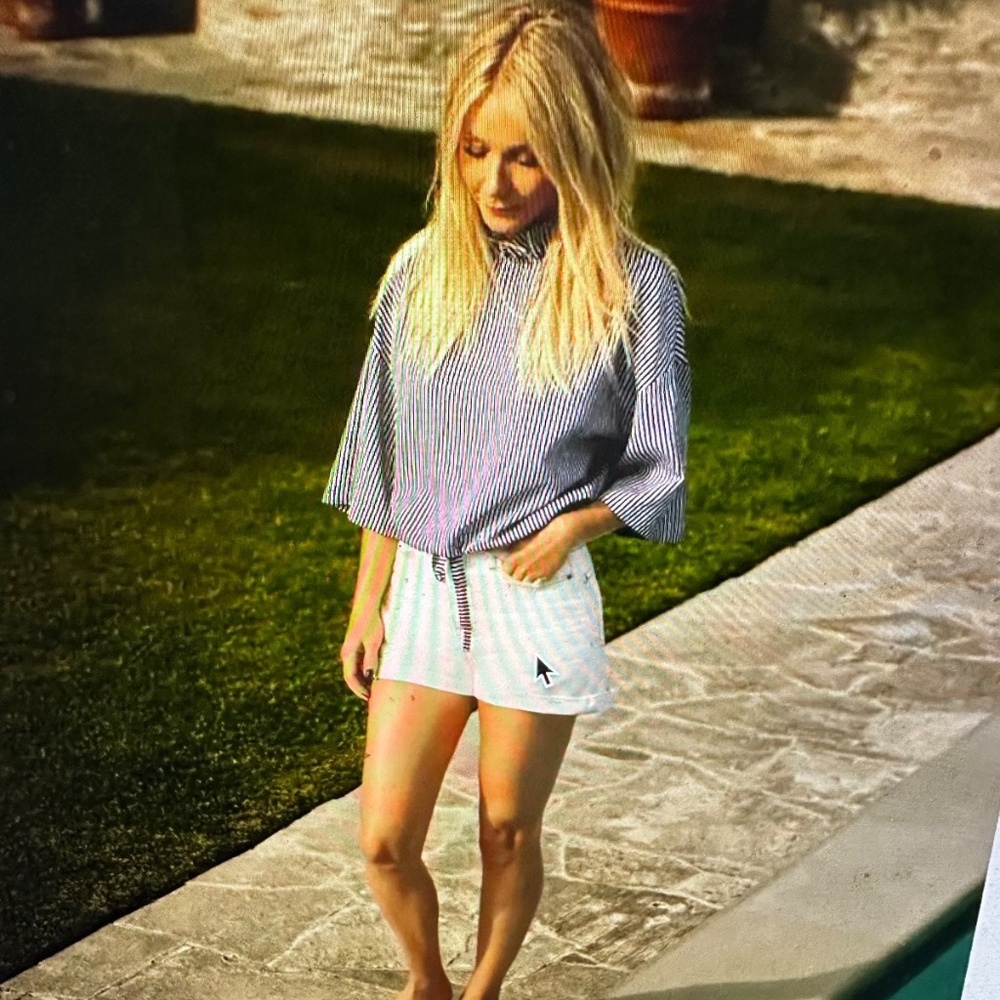 G.Label by Goop JJ Ruffle Trim Striped Top Size 0